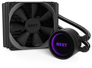 NZXT Kraken M22 120mm - RL-KRM22-01 - AIO RGB CPU Liquid Cooler - CAM-Powered - Infinity Mirror Design - Reinforced Extended Tubing - Aer P120mm PWM Radiator Fan (Included) Black
