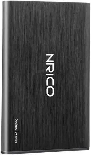 NRICO Ultra Slim 500GB Portable External Hard Drive USB3.0 HDD Storage Compatible for PC, Desktop, Laptop,Mac,PS4, Xbox one (Black, 500, GB)