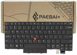 PAEBAI+ Replacement Laptop Keyboard for Lenovo Thinkpad T470 T480 A475 A485 US Layout with Frame Pointer, Non-Backlight