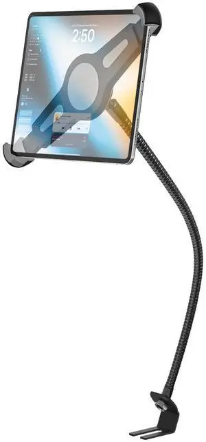 Phichy Gooseneck Car/Truck Seat Rail Tablet Holder Mount for 9.5"-14.5" iPad, Heavy Duty Car Floor Bolt Tablet Mount for iPad Pro 11, 12.9/Air, Galaxy Tabs, Surface Pro/Go, Tablets, Other 13" Devices