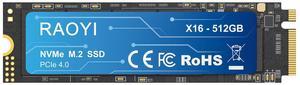 RAOYI 512GB NVMe Internal Solid State Drive M.2 2280 PCIe Gen4x4 SSD, Up to 5000MB/s, Configure SLC Cache, Storage and Memory Expansion for PS5 Laptop Desktop