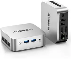 ACEMAGIC Mini Pc Computers, Intel Twin Lake N150(Turbo 3.6GHz), 16GB DDR4 RAM 1TB PCIe M.2 SSD Mini Computer, Vista V1 UHD 4K HDMI DP, Dual WiFi/Bt, Gigabit Ethernet Vesa, Home/Office Micro Pc