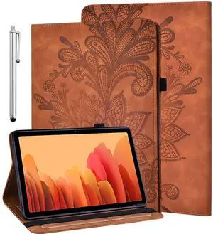 VODEFOX Case for 7" Kindle Paperwhite 12th Generation 2024 and Kindle Colorsoft Signature Edition 2024, Floral PU Leather Cover with Auto Wake/Sleep for Kindle Paperwhite 2024 - Brown