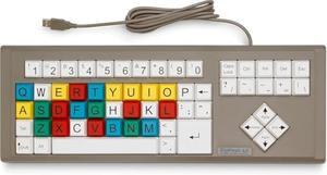WORLDWIDETRADERS Children's Computer USB Keyboard - Color Coded - Large Keys - Accessibility Kit (Braille and Tactile adhesives)