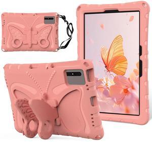 for Samsung Galaxy S9/S9FE/S8/S7 11" Butterfly Wings Kickstand Kids Girl Tablet Case EVA Material Light Weight Shockproof Kids Case for Lenovo M11 Xiaomi PDA 5/6 Redmi Pad SE (Pink)