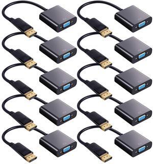 Yunsailing 20 Pack HDMI to VGA Adapter Converter Bulk Gold Plated Black HDMI to VGA Cable Compatible with Raspberry Pi Computer Desktop Laptop Monitor HDTV Projector