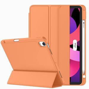 ZryXal iPad Air 11 Inch Case M3 2025 / M2 2024, iPad Air Case 5th Generation/4th Generation 2022/2020 10.9 Inch [Support Touch ID and Auto Wake/Sleep](Orange)