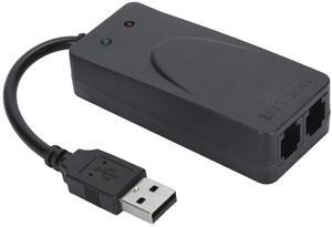 USB 2.0 Fax Modem, External V.90 56K Dial Up USB Analog Fax Modem, USB to Telephone Jack, RJ11 Ports Support Caller ID Computer Laptop Fax Modem for for Linux