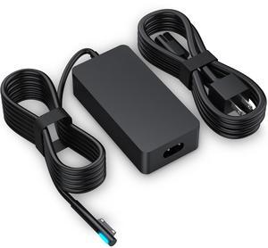 65W Surface Pro Laptop Charger for Microsoft Surface Pro 10, 9, 8, 7+, 7, 6, 5, 4, 3, X, Windows Surface Laptop 6, 5, 4, 3, 2, 1, Surface Go 3,2,1, Surface Book 3, 2, 1, Support 44W, 36W (DL65120500)