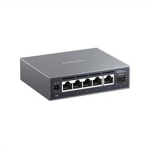 XikeStor 6-Port 2.5G Web Managed Ethernet Switch, VLAN/QoS/STP/IGMP/LACP Supported, Fanless Easy Smart 2.5Gb Network Switch, Aluminum Housing, Desktop/Wall-Mount