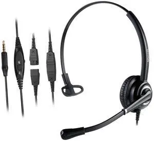 MAIRDI Cell Phone Headset with Microphone Noise Canceling, PC Laptop Headset 3.5mm Jack for Office Work, Phone Headset for iPhone Computer Samsung Androids Tablets Skype Teams Video Conference