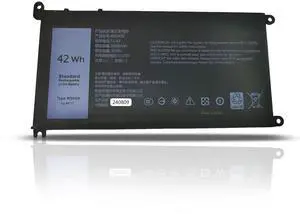 3600mAh 42WH WDXOR Laptop Battery for Dell Inspiron Notebook 13 5368 5378 5379 7368 7378 15 5565 5567 5568 5578 7560 7570 7579 7569 17 5765 5767 5770 Series WDX0R FC92N 3CRH3 High Performance 11.4V