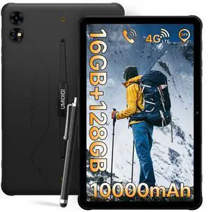 UMIDIGI 2K 11inch Rugged Tablet Android,Active T1 Octa-core 16GB RAM+128GB ROM,10000mAh,16+16+8MP Camera Waterproof Tablet with SIM Card Slot Unlocked/Stylus Pen/4G LTE/WiFi-5/BT 5.0/GPS,Warranty