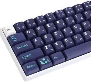 Blue Moon PBT Custom keycaps 84 Keys Dye Sublimation XDA Key Cap Set for Cherry/Gateron MX switches 60 Percent / 68/61 Gaming Mechanical Keyboard(Blue Moon)