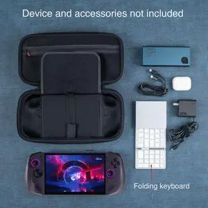 ButterFox Large Carrying Case for Lenovo Legion Go S Handheld, Compatible with Both Windows and Steam Desk Version, Fits Charger, Pocket for Large 65W Battery Pack - Black