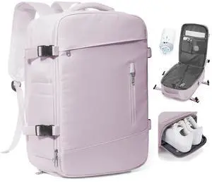 Travel Vacuum Backpack Airback Vacpack Seal Packing Backpack with Pump Storage Vacuum Compression Seal Bags Carrry on Flight Approved Personal Item Compression Laptop Work Back Pack Pink