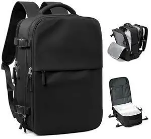 winspansy Large Travel Backpack with Storage Vacuum Compression Seal Bags and Pump for Women Men Clothing Personal Item Work Carry on Business Vacpack College Laptop Backpack Black winspansy Large Travel Backpack with Storage Vacuum Compression Seal Bags and Pump for Women Men Clothing Personal Item Work Carry on Business Vacpack College Laptop Backpack Black