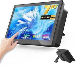 7 Inch Touchscreen for Raspberry Pi,5-Point 1024 * 600 IPS touchscreen Portable Monitor with HDMI Interface Dual-Speaker for Raspberry Pi 5/4B/3B+/3B/B+ Jetson Nano Win11/10/8/7(7'' 1024*600-a)