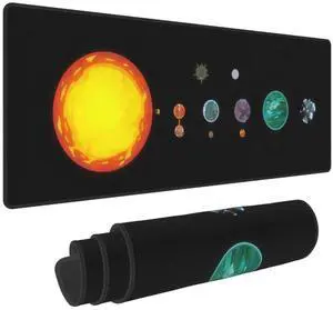 Lalamelody Outer Wilds Gaming Mouse Pad XXL Large Extended Computer Full Desk Pad 35.4.5x15.7 inch Computer Mouse Mat Keyboard for Home Office