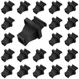 SFP Dust Cover Cap, Suitable for Simplex SC BIDI,SFP SC Optical Module Port Cover Dust, Black Silicone 50/Pack