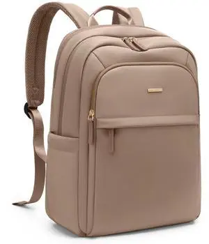 GOLF QUALITY Travel Backpack for Women Personal Carry On Bag Business Weekender Hiking Multilayer Laptop Bag,16 Inch,Brown