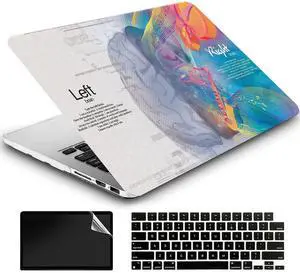 AMCJJ Compatible with MacBook Pro 13 Inch Case 2022 2021 2020 Release M2 A2338 M1/A2289/A2251 with Touch Bar & Touch ID,Plastic Hard Shell Case + Keyboard Cover + Screen Protector - Left Right Brain 5