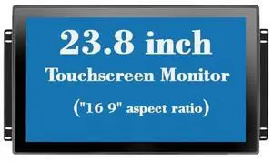 RIUIIN 23.8 Inch Open Frame Capacitive Touchscreen Monitor, 1920x1080 Resolution 16:9 Aspect Ratio Waterproof,VESA+Panel Mount, for Kiosk, Automation, POSVendingHMI and Digital Signage 7x24h Work