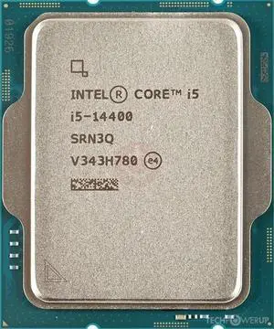 Intel i5-14400 Desktop Processor: 10-Core, 16-Thread CPU (3.5-4.7 GHz, 65W TDP) with 95W TDP CPU Air Cooler. 6 P-cores + 4 E-cores, PCIe 4.0. Supports DDR5 RAM, 20MB Cache. OEM Tray (Bulk Packaging)