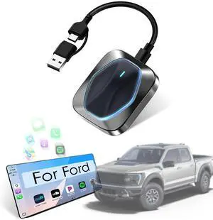 2in1 Wireless Carplay Adapter for iPhone Android,Plug Play Easy Setup Automatic Reconnect,Convert Wired to Wireless Carplay Adapter Dongle,for Toyota/Honda/Cadillac/Ford/Chevrolet/Jeep(USB A/C)03