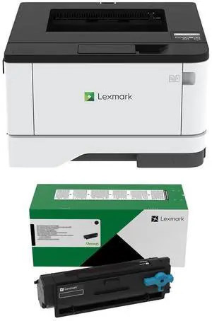 Lexmark MS331dn Black and White Laser Printer, with Ethernet & Automatic Two-Sided Printing, Office Printer (3-Series)(29S0000) Bundle with55B1000 Black 3K Yield Toner Cartridge