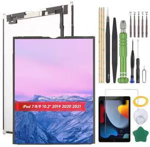 Screen for iPad 7th 8th 9th Gen 10.2'' LCD Display Replacement for iPad A2197 A2198 A2200 A2270 A2428 A2429 A2430 A2602 A2603 A2604 A2605 Screen Assembly + Tempered Film(Not Include Touch Screen)