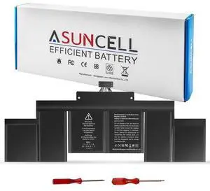 ASUNCELL A1398 Laptop Battery Replacement, EMC 2745 2881 2909 2910, fits A1494 A1618, Compatible with MacBook Pro 15 inch Retina (Late 2013 Mid 2014 Early 2015) [11.36V/99.5Wh]