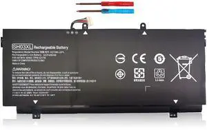 AN·GWEL SH03XL Battery Compatible with HP Spectre X360 13-W023DX 13-AC033DX 13-W013DX 13-W031NG 13-W002NG 13-W003NG Laptop Series HSTNN-LB7L 859026-421 901308-421 [11.55V 57.9Wh]