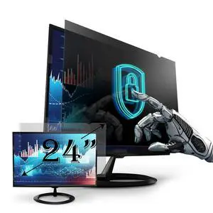 Privacy Screen Filter for 24 Inches Desktop Computer Widescreen Monitor with Aspect Ratio 16:09. Anti Glare and Anti Blue Light, 20.9 inch width x 11.8 inch height