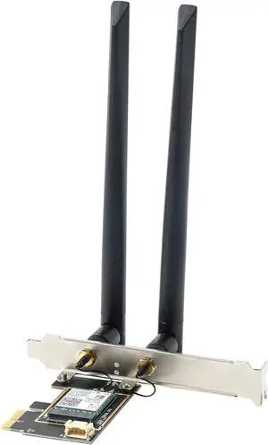 WiFi 6E AX5400 PCIe WiFi Card for Desktop PC (with Intel AX210NGW), Bluetooth 5.2, 802.11ax Tri-Band 6GHz/5GHz/2.4GHz Wireless Adapter with MU-MIMO, OFDMA, Supports Windows 11/10 (64-bit)