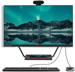 ALNERUZL 24 All-in-One Desktop Computer with Charging Panel, AMD R5 Quad-Core Desktop PC with Camera, 16G Ram 512G SSD IPS HD Display, WiFi Bluetooth for Home Business Office