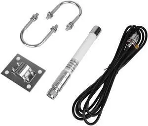 Waterproof 915mhz Lora 5.8dbi Fiberglass Antenna with 10Ft Low Loss KMR195 Cable for Helium Hotspot RAK Nebra Bobcat 300 SenseCAP M1 Hotspot HNT Miner Heltec V3 Meshtastic Lora32 915MHz Lora Module