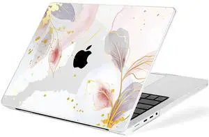 MecBevia for MacBook Pro 14 inch Case M5 M4 M3 M2 A3434 A3112 A3401 A3185 A2918 A2992 A2779 M1 A2442 Pro Max Chip (Released 2025 to 2021), Hard Shell Cover for MacBook Pro 14", Vector Flower