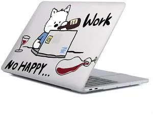 Case Compatible with MacBook Air 13 Inch 2022-2018 Release Model A2337 M1 M2 A2681,Art Protector Cover for Air13 Retina Display with Touch ID-Puppy Work Not Happy,13.3 Air(A1932/A2179/A2337)