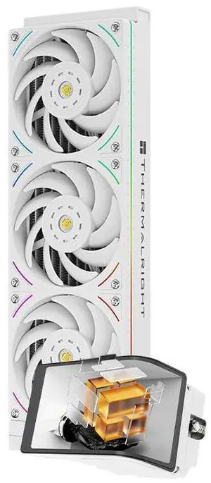 Thermalright Wonder Vision 360 UB ARGB White CPU Water Cooler,6.67-inch Magnetic Curved Screen with 2400x1080 Resolution,AMOLED Display Screen,Liquid CPU Cooler for AM4/AM5, Intel lga1700/1851
