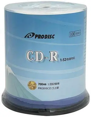 Prodisc CD-R 52X 700MB 80 Minutes Recordable Blank Disc for Data and Music - 100 Discs (Japanese Limited Edition)