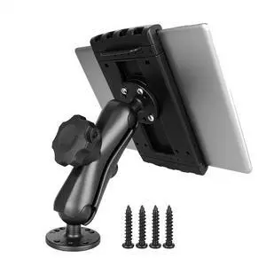VINmounts Anti-Theft Aluminum Heavy-Duty Truck Tablet Mount for Truck, Drill Base Tablet Holder for 7.5''-12.9'' Tablets & iPad,(Dashboard/Boat/Commercial Use) with Quick-Release Lock