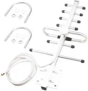 Boobrie Wideband Directional Antenna 698-2700MHz Yagi Antenna 5dBi High Gain with SMA Male RG58 Coaxial Cable 4.92ft Outdoor Universal for Cell Signal Booster/4G LTE/5G/WiFi