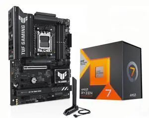 MICRO CENTER AMD Ryzen 7 7800X3D CPU Processor with ASUS TUF Gaming B850-PLUS WiFi AM5 ATX Motherboard (DDR5, PCIe 5.0, 3X M.2, Wi-Fi 7, USB 20Gbps Type-C) MICRO CENTER AMD Ryzen 7 7800X3D CPU Processor with ASUS TUF Gaming B850-PLUS WiFi AM5 ATX Motherboard (DDR5, PCIe 5.0, 3X M.2, Wi-Fi 7, USB 20Gbps Type-C)