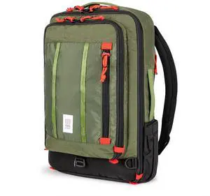 Topo Designs Global Travel Bag 30-40 Liter - Carry-on Compliant Versatile Pack, 3 Carry Options, External Laptop Sleeve (Eco-Friendly, 30L, Olive)