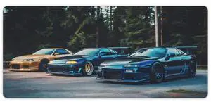 PailailaiNest Racing JDM R34 Sport Car Mouse Pad Big Desk Mat Computer Mouse Mat for Keyboard Non-Slip Base 40x90cm