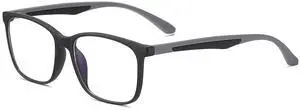 ANRRI Blue Light Blocking Glasses Anti Eyestrain Lens Lightweight Black Grey Frame Eyeglasses Men/Women