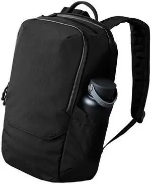 ALPAKA Elements Backpack Pro 24L - Black Laptop Backpack Fits 16'' Laptop with Dual Bottle Pockets, Travel Backpack for Men, Weather-Resistant 400D Axoflux Fabric for Business or College