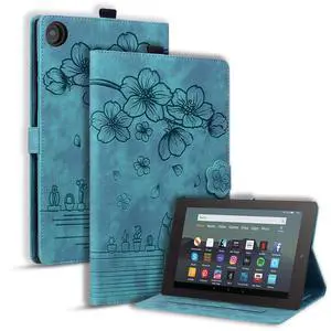 Dteck Folio Case Cover for 10.1" Fire HD 10 Tablet 9th/7th/5th Generation 2019/2017/2015 Release,Premium PU Leather Smart Stand Shockproof Protective Case with Auto Wake/Sleep for Fire HD 10.1",Green