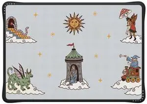 CASETiFY Impact MacBook Air 15" (M2-M4) Case [Cushioned Impact Corners/Scratch-Resistant/Anti-Slip Grip] - up in The Medieval Clouds - Clear Black